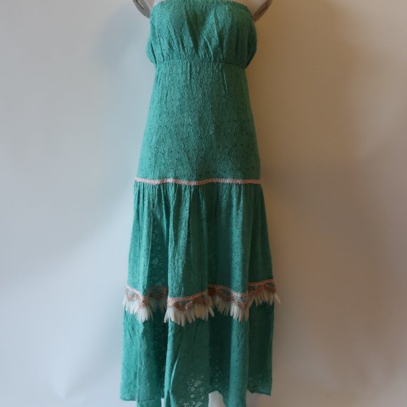 NWT PHO FIRENZE LACE SLEEVELESS MAXI DRESS M  * - Picture 2 of 12